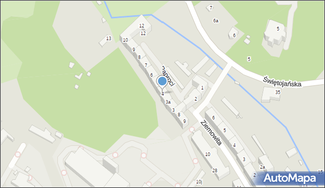 Szczecin, Paproci, 4, mapa Szczecina