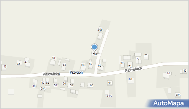 Szczejkowice, Palowicka, 59A, mapa Szczejkowice