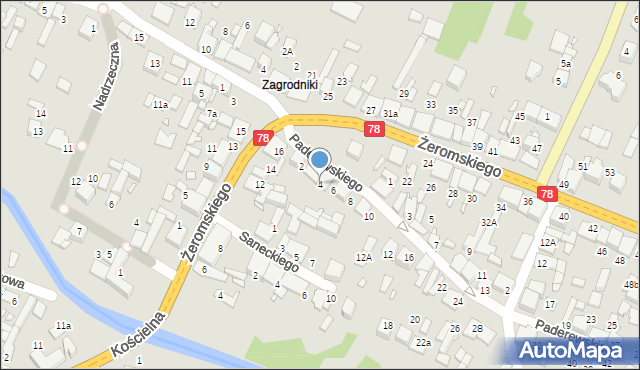 Szczekociny, Paderewskiego Ignacego Jana, 4, mapa Szczekociny