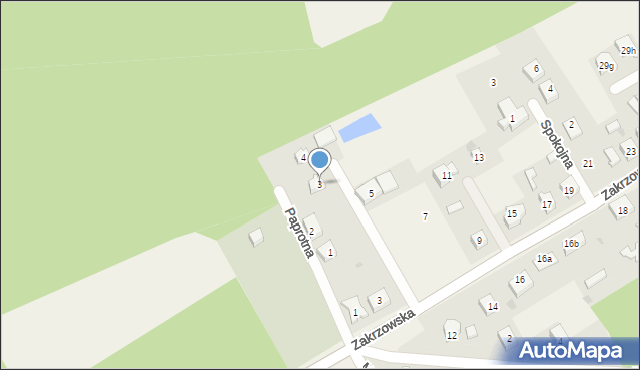 Szczodre, Paprotna, 3, mapa Szczodre