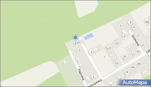 Szczodre, Paprotna, 4, mapa Szczodre