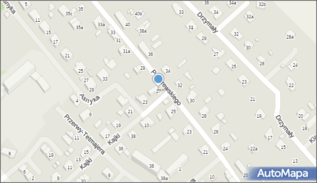 Szczytno, Paderewskiego Ignacego Jana, 27, mapa Szczytno