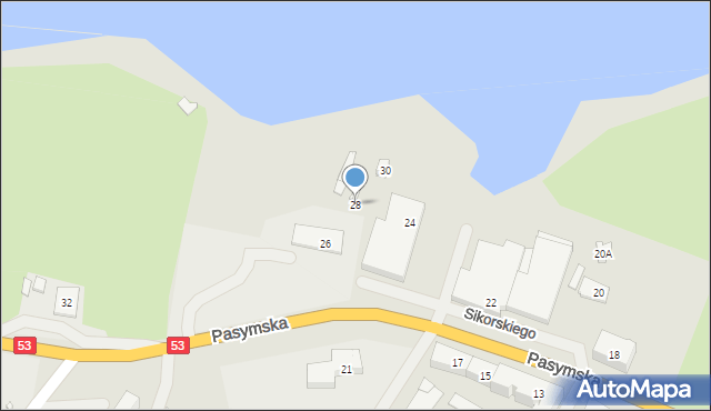 Szczytno, Pasymska, 28, mapa Szczytno