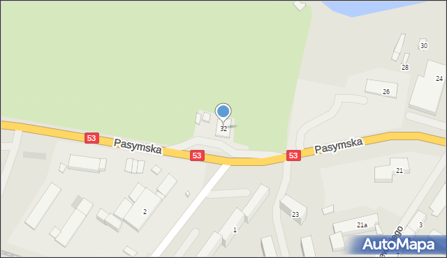 Szczytno, Pasymska, 32, mapa Szczytno