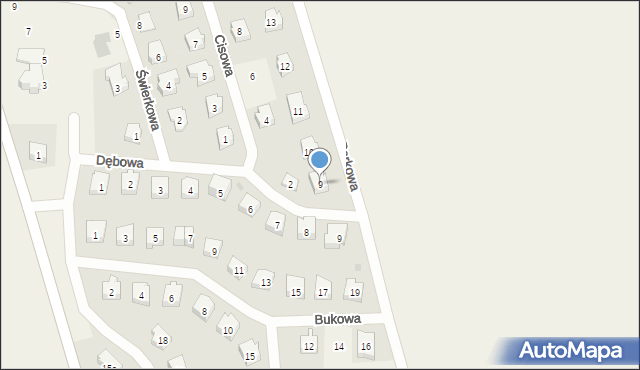 Szpęgawa, Parkowa, 9, mapa Szpęgawa