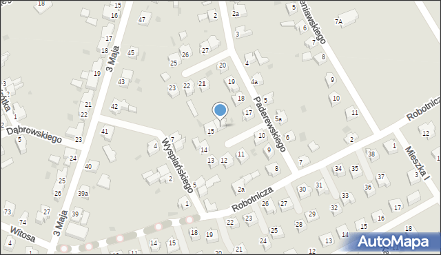 Szprotawa, Paderewskiego Ignacego Jana, 16, mapa Szprotawa