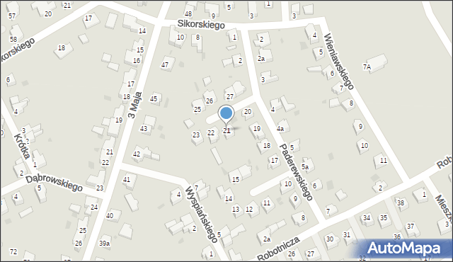 Szprotawa, Paderewskiego Ignacego Jana, 21, mapa Szprotawa