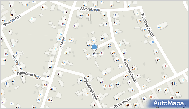 Szprotawa, Paderewskiego Ignacego Jana, 22, mapa Szprotawa