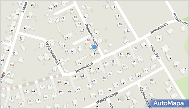 Szprotawa, Paderewskiego Ignacego Jana, 8, mapa Szprotawa