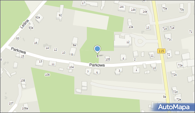 Tanowo, Parkowa, 6, mapa Tanowo