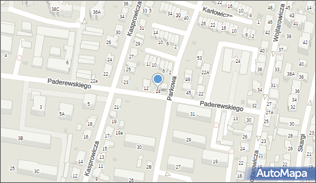 Tarnów, Paderewskiego Ignacego Jana, 14, mapa Tarnów