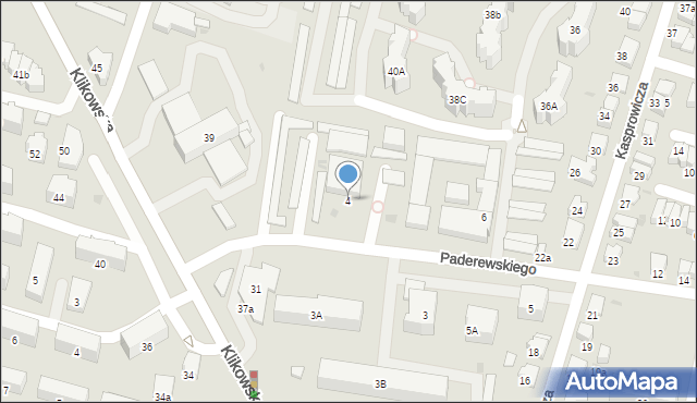 Tarnów, Paderewskiego Ignacego Jana, 4, mapa Tarnów