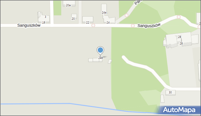 Tarnów, Park Sanguszków, 24b, mapa Tarnów