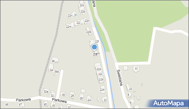 Tarnowskie Góry, Parkowa, 22E, mapa Tarnowskie Góry