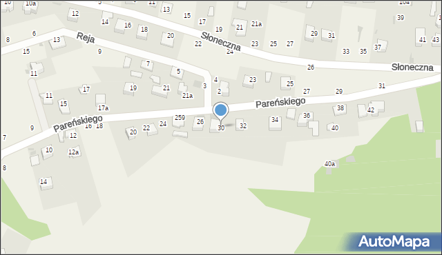 Tenczynek, Pareńskiego Stanisława, 30, mapa Tenczynek