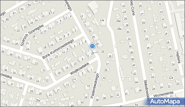 Tomaszów Lubelski, Paderewskiego Ignacego Jana, 10, mapa Tomaszów Lubelski