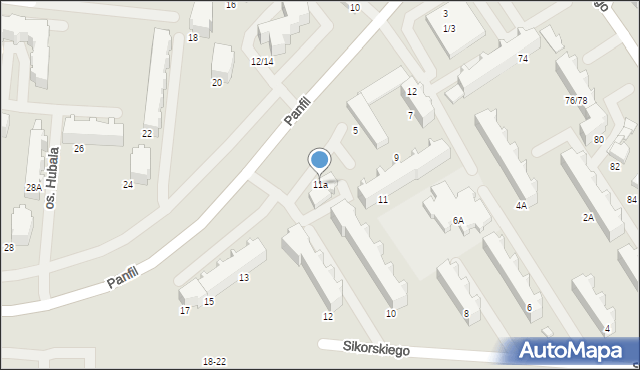Tomaszów Mazowiecki, Panfil Wandy, 11a, mapa Tomaszów Mazowiecki