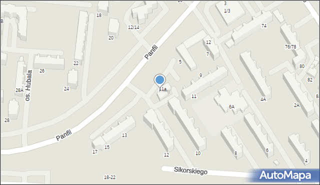 Tomaszów Mazowiecki, Panfil Wandy, 11b, mapa Tomaszów Mazowiecki