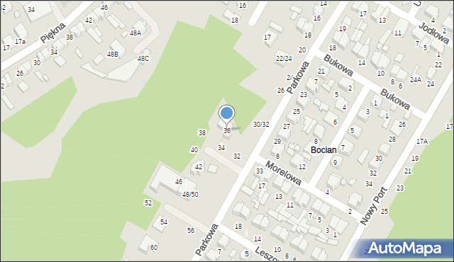 Tomaszów Mazowiecki, Parkowa, 36, mapa Tomaszów Mazowiecki