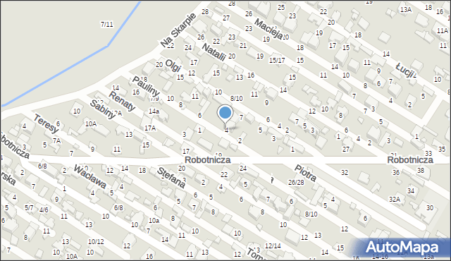 Tomaszów Mazowiecki, Pauliny, 4, mapa Tomaszów Mazowiecki