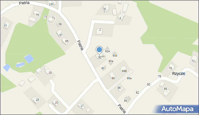 Tomice, Patria, 92, mapa Tomice