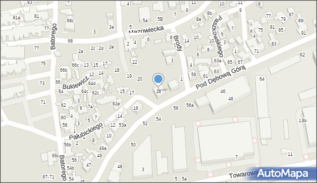 Toruń, Pałubickiego Jana, ppłk., 18, mapa Torunia