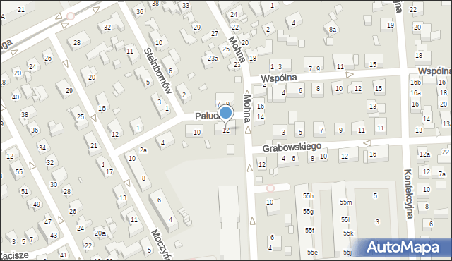 Toruń, Pałucka, 12, mapa Torunia