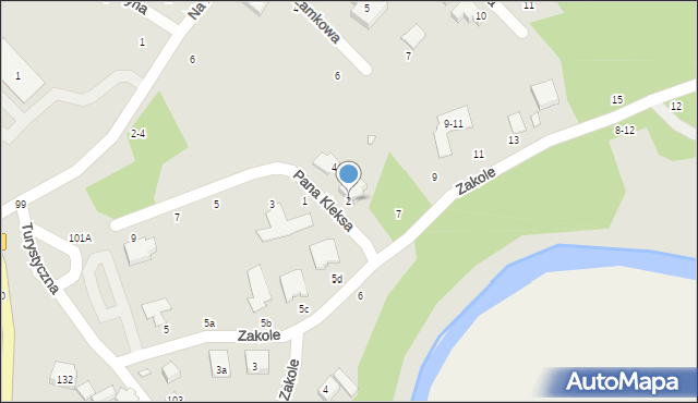 Toruń, Pana Kleksa, 2, mapa Torunia