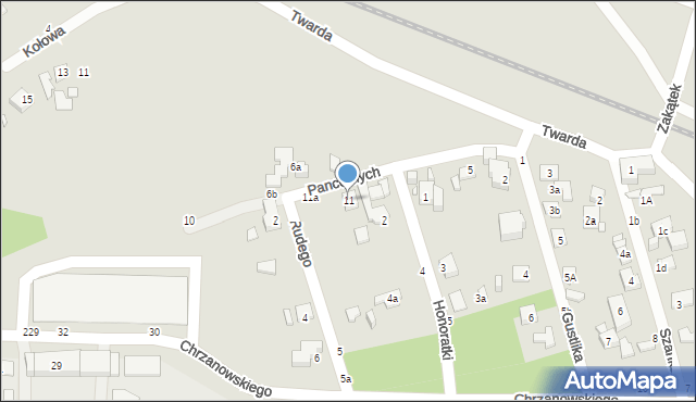 Toruń, Pancernych, 11, mapa Torunia