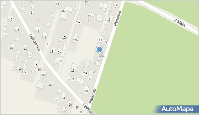 Truskaw, Parkowa, 4, mapa Truskaw