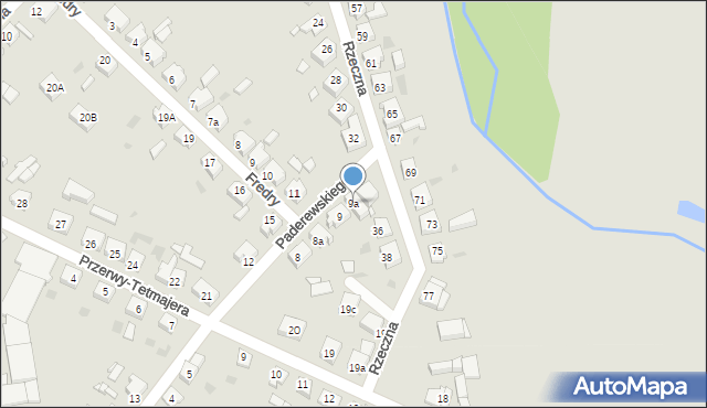 Trzcianka, Paderewskiego Ignacego Jana, 9a, mapa Trzcianka