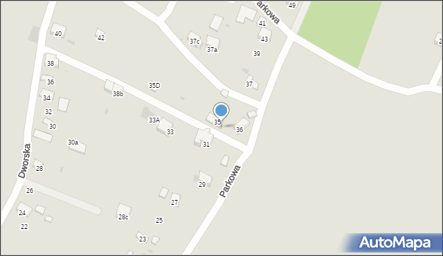 Trzebinia, Parkowa, 35a, mapa Trzebinia