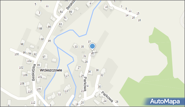 Trzebinia, Parkowa, 40, mapa Trzebinia