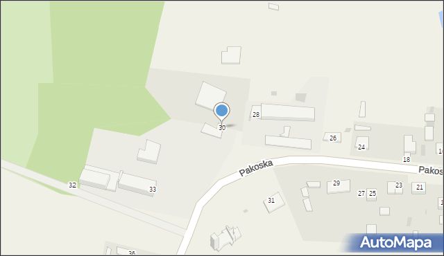 Tuczno, Pakoska, 30, mapa Tuczno