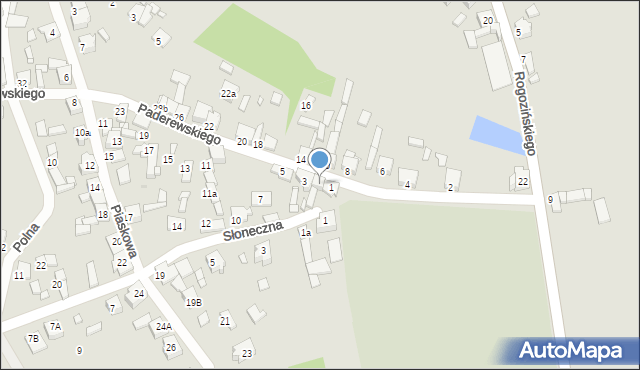 Tuliszków, Paderewskiego Ignacego Jana, 1a, mapa Tuliszków