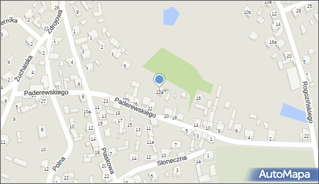 Tuliszków, Paderewskiego Ignacego Jana, 22a, mapa Tuliszków