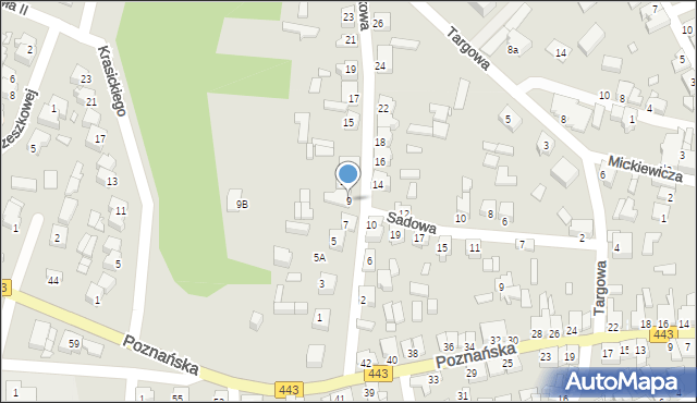 Tuliszków, Parkowa, 9, mapa Tuliszków