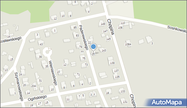 Turek, Paderewskiego Ignacego Jana, 20, mapa Turka