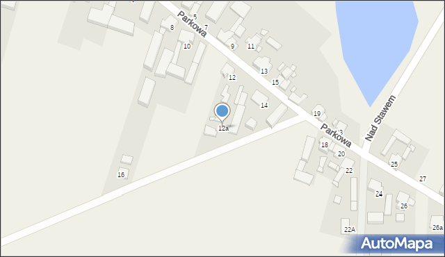 Turew, Parkowa, 12a, mapa Turew