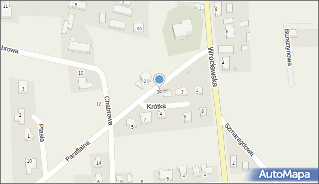 Turów, Parafialna, 3A, mapa Turów