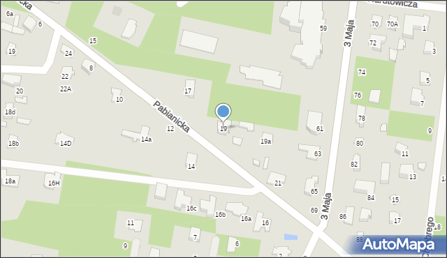 Tuszyn, Pabianicka, 19, mapa Tuszyn