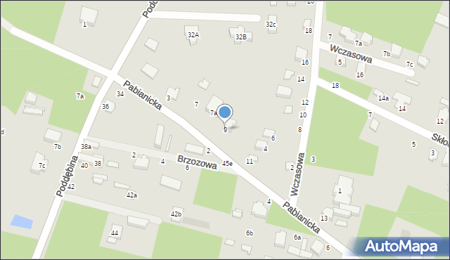 Tuszyn, Pabianicka, 9, mapa Tuszyn