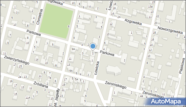 Tuszyn, Parkowa, 1, mapa Tuszyn