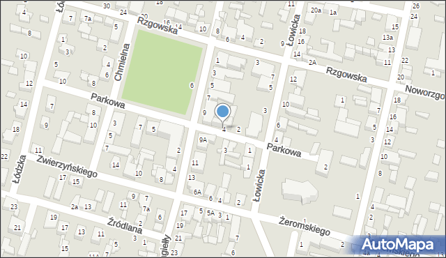 Tuszyn, Parkowa, 4, mapa Tuszyn