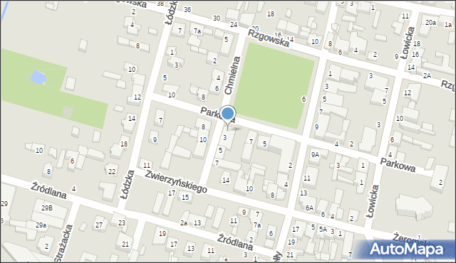 Tuszyn, Parkowa, 7A, mapa Tuszyn