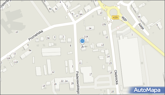 Twardogóra, Paderewskiego Ignacego Jana, 15, mapa Twardogóra