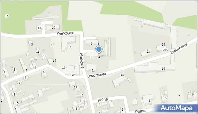 Tworków, Parkowa, 4, mapa Tworków