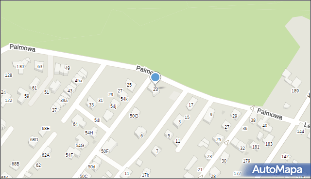 Tychy, Palmowa, 23, mapa Tychów