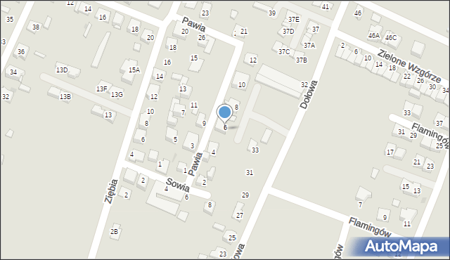 Tychy, Pawia, 6, mapa Tych&oacute;w