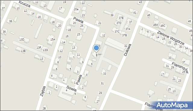 Tychy, Pawia, 8, mapa Tychów